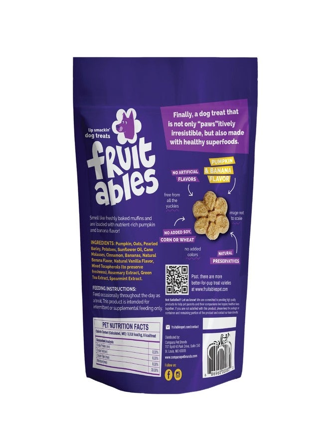 Fruitables Baked Pumpkin & Banana Dog Treats – Pack of 3 | Crunchy Natural Dog Snacks - Image 2